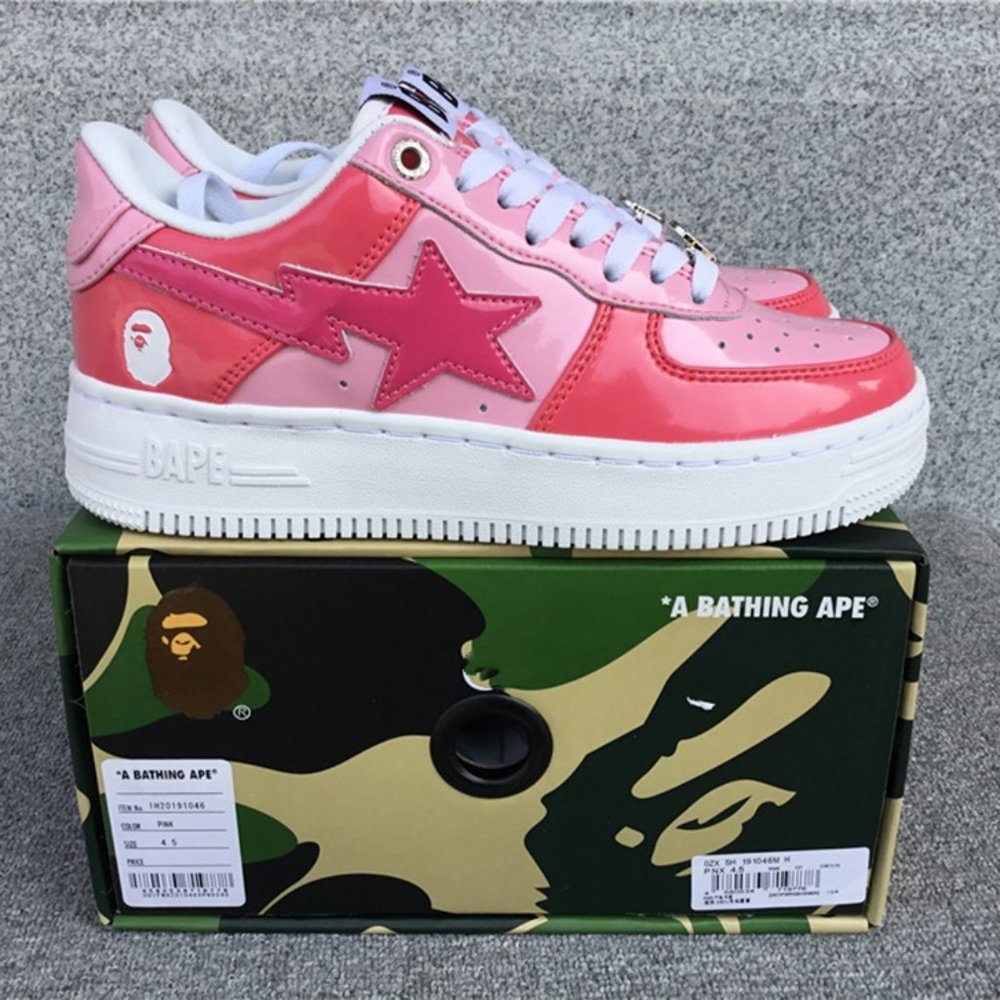 A Bathing Ape Sk8 Sta Camo Pink Sneakers